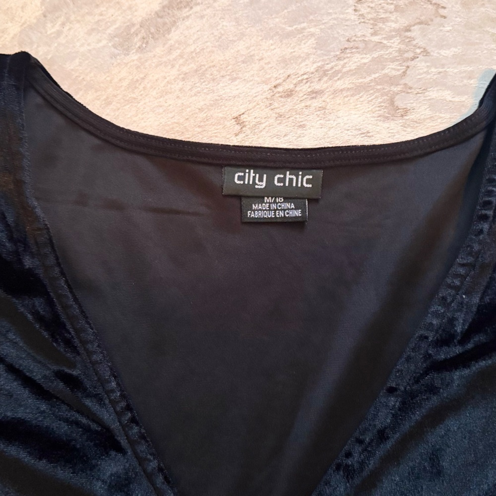 CITY CHIC Ada Black Velvet Mini Dress - Picture 11 of 16